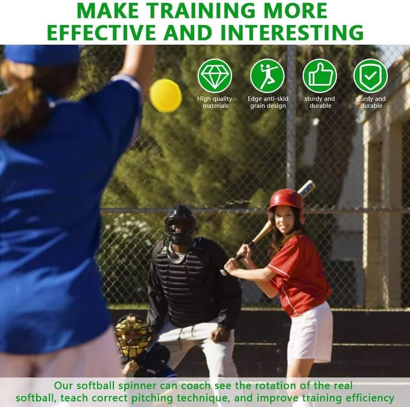 Mogseek Spin Right Softball Spinner Fastpitch, 12Inches Softball Training Equipment for Pitcher Overhand Thrower Training Aid Equipment for Sports Practice Softballs & Top Collegiate Program - Image 2